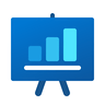 Animated data analytics dashboard icon representing business intelligence